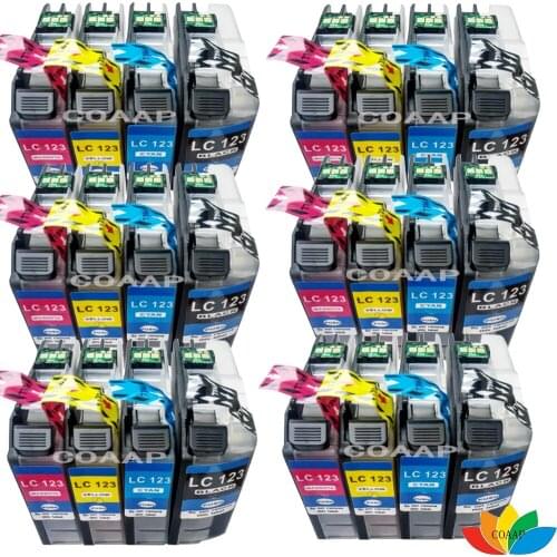 24 Compatible Brother LC123BK LC123C LC123M LC123Y ink cartridge for MFC-J4510DW MFC-J4610DW MFC-J4710DW MFC-J4410DW MFC-J470DW