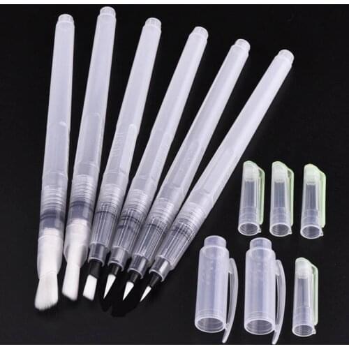 3Pc/Set office student Brush pen water Round wide Flat head Water color Pens