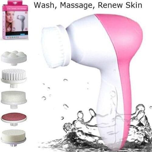 5 in 1 Electric Facial Cleanser Wash Face Cleaning Machine Skin Pore Cleaner Body Cleansing Massage Beauty Massager Clean Tools