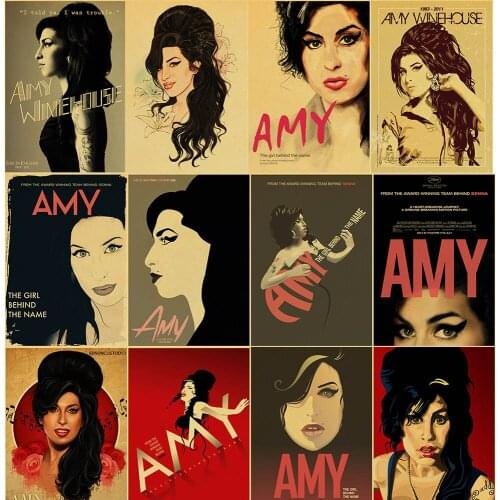 Music Singer Amy Winehouse Diamond Painting Poster Style 5D DIY Diamond Embroidery Painting Retro Home Decor Wall Art