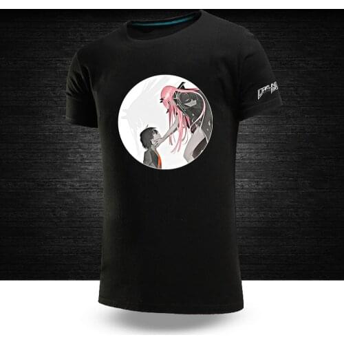 Anime DARLING in the FRANXX 2021 Brand New 100% Cotton Mens T-Shirt O-Neck Pure Color Short Sleeve Men T Shirt Man T-shirts Top