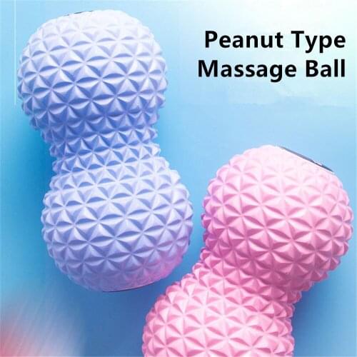 Peanut Shape Diamond Pattern Plantar Fascia Massager Yoga Sport Fitness Stress Relief Body Hand Foot Acupoint Massage Ball