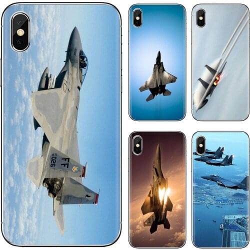 For Xiaomi Redmi 2 S2 3 3S 4 4A 5 5A 5 6 6A 7A 9 9T 9C 9A Pro Pocophone F1 Fighter-Plane-C-Poster-F15-Eagle-Jet Silicone Case