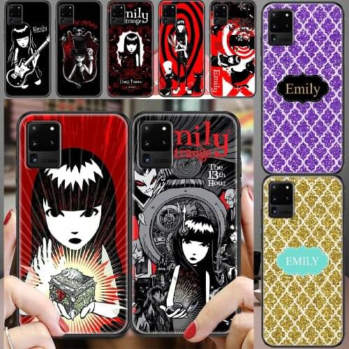 Emily the Strange girl Phone case For Samsung Galaxy Note 4 8 9 10 20 S8 S9 S10 S10E S20 Plus UITRA Ultra black painting coque