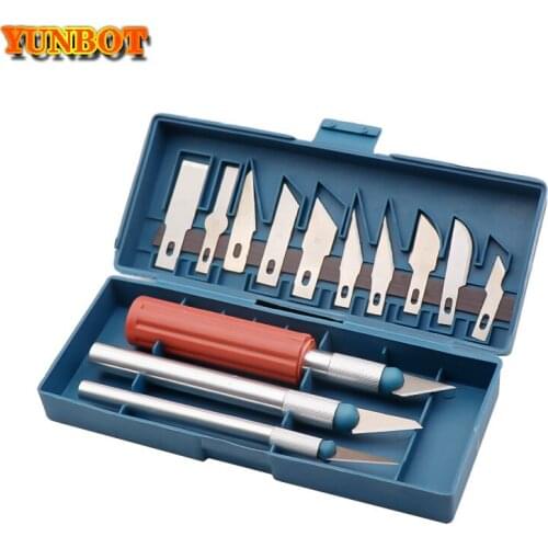 Model Trimming and Polishing Tool 13 Piece Set Aluminum Tool For 3D Printing Models 3D Printer Accessories Pen knives