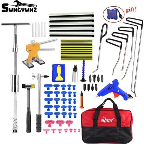 Vehicle Body Paintless Dent Repair Tool Combination Toolbox Tool Body Repair Tool Kit Dent Remover Dent Lifter Tool Kit