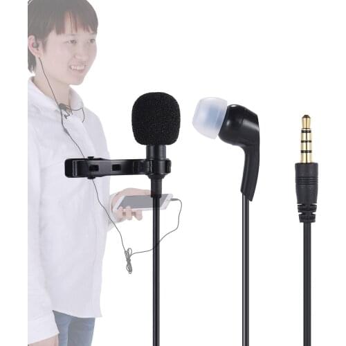 Andoer Mini Microphone Mic Earphone Omni-directional Condenser Hands-free 3.5mm Jack for iPhone 6/6 plus/5 for iPad Smartphones