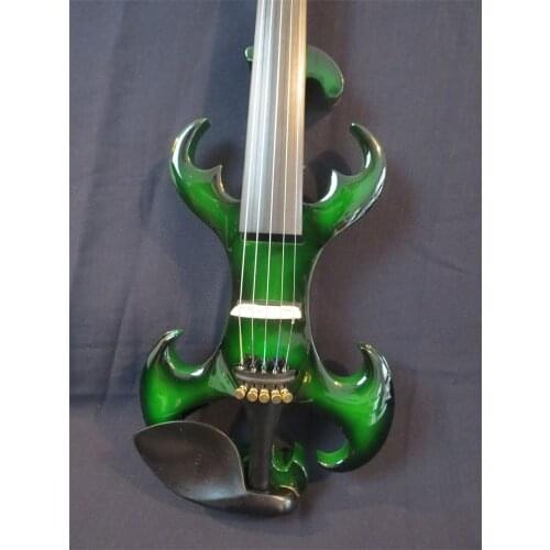 Original design crazy -4 green color 5 string 4/4 electric violin.good sound