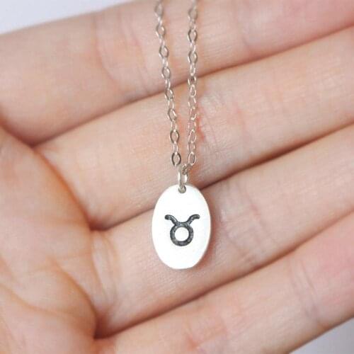 12 Zodiac Sign Constellation Necklaces Horoscope Fashion Pendant Necklace Jewelry For Women Girls Birthday Gift Daughter