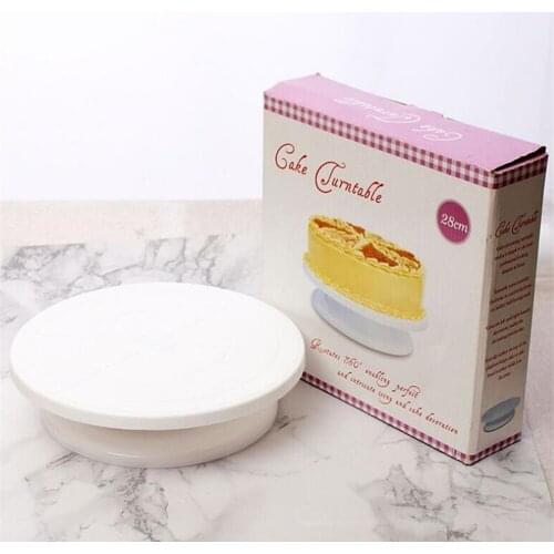 Plastic Cake Turntable Decorating Baking Tools Rotary Table Parts Cream Cakes 10 Inch Kitchen Supplies Round Cake Stand