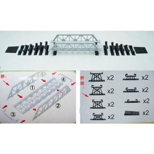 QL003 1 set Model Train Railway Truss Girder Bridge Accessories for TOMY Thomas 1:87 HO OO Scale NEW Miniature