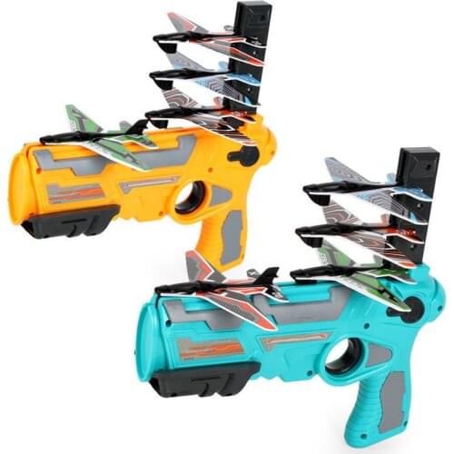 Sports Game Outdoor Garden Child Airplane Launcher Bubble Catapult Plane Gun Shooting Toys for Kids Antistress Fidget Toys