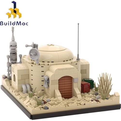 Buildmoc City Creator Expert Moc Owen Lars' Home On Tatooine City House Architecture Model Building Blocks Toys Children Gifts