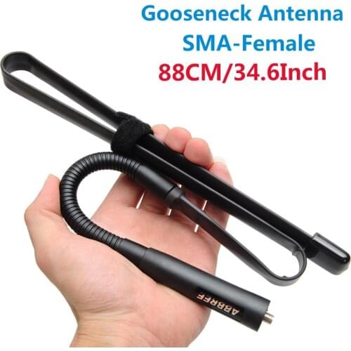 Gooseneck CS Tactical Antenna SMA-Female 88cm/36.6inch UV 144/430Mhz Foldable For Walkie Talkie Baofeng UV-5R UV-82 UV5R 888S