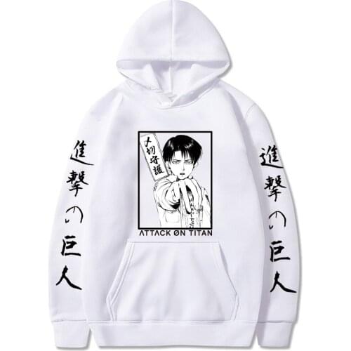 Japan Anime Attack On Titan Ackerman Hooded Sweatshirt Women Fashion Manga Cool Men Winter Warm Casual Oversized Hoodies Tops