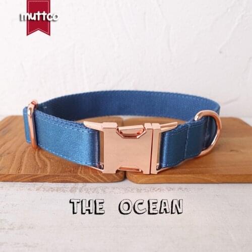 10pcs/lotMUTTCO unique dog collar THE OCEAN convenient to walk the dog leash accessory for small medium large dog 5 size UDC115M