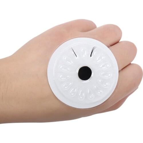 Flower-shaped Eyelash Glue Plastic Pallet False Eyelashes Stand Pad with a Sticker Speed up Eyelash Grafting Tool