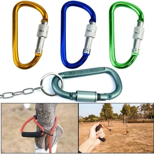 Petcloud Pet Lock Outdoor Training Sports Collar Rope Hook D-shaped Aluminum Alloy Buckle Bird Flying Rope Lock Pet Accessorie