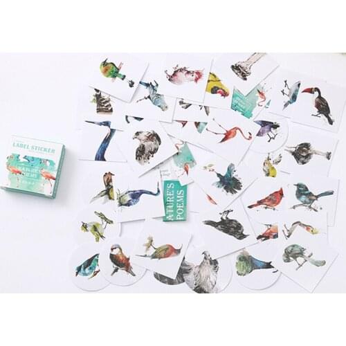 Cute Cartoon birds Memo pad Stickers Posted It Kawaii Planner Scrapbooking Stationery Sticker Escolar School Supplies