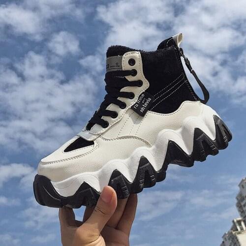 2019 Winter Boots Women Ankle Boots Plush Winter Woman Shoes Sneakers Flats Lace Up Ladies Shoes Women Short Snow Boots X15-03