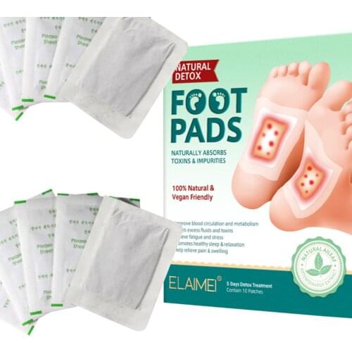 10pcs Foot Pads Patch Pain Relief Anti-Swelling Relieve Stress Sleep Aid