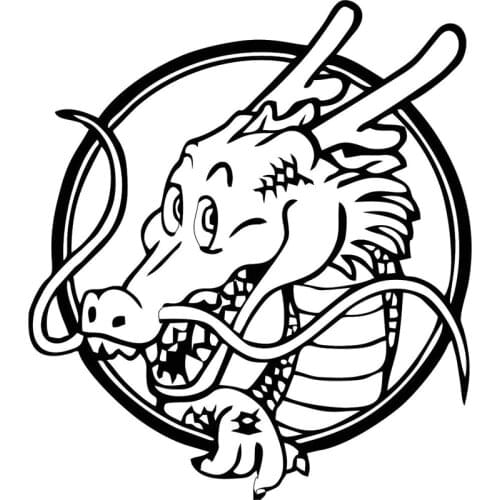 13.3cm*15cm Dragon Interesting Vinyl Styling Motorcycle Decal Car Sticker Black Silver S6-2926