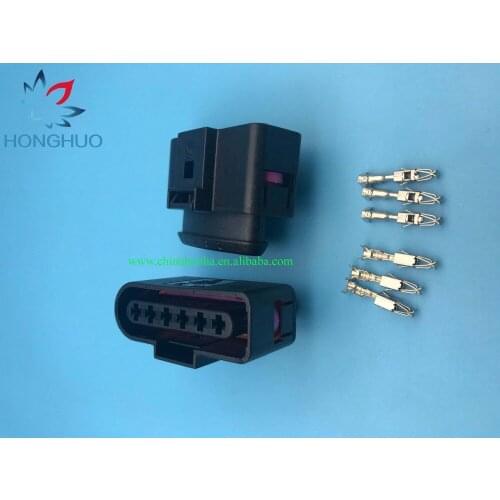 Freeshipping 2sets 6pin for interlock ignition coil plug 1J0 973 726 waterproof cable connector 1J0973726