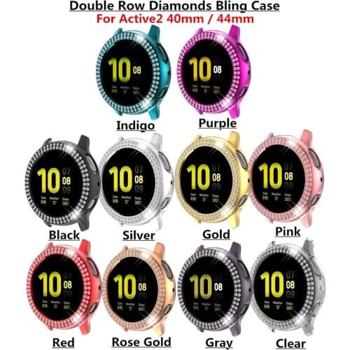 40mm 44mm Soft Bling Diamond Protective Watch Case Replacement Cover for Samsung Galaxy Watch Active 2 Watches Accessories