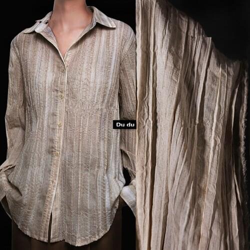 50*145cm Crack Clothing Fabric Bark crushing Cotton and linen Coat Suit jacket Trousers Fabric DIY