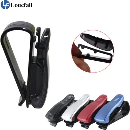 ABS Universal Car Auto Sun Visor Glasses Box Sunglasses Clip Card Ticket Holder Fastener Pen Case Eyeglasses Accessories