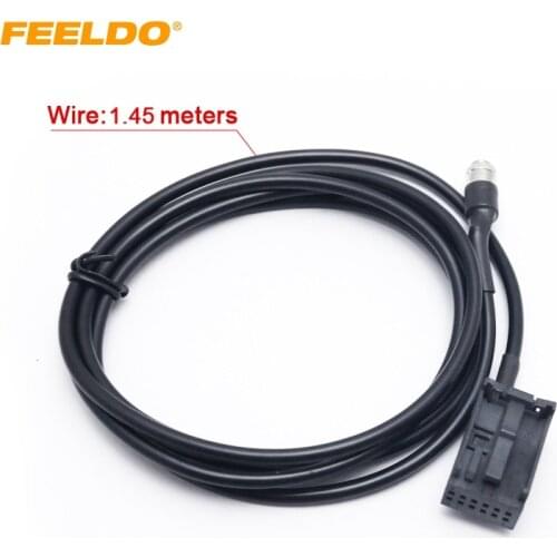 FEELDO 10PCS Car Radio CD Player Auxiliary Aux Audio Cable For Ford Focus 2 MK2 Ford Mondeo Aadpter Wire #1406