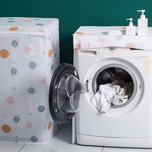 Drum Washing Machine Cover Dust Cover Clean Waterproof Dust Cover Cute Cartoon Dryer Dust Cover Household Goods