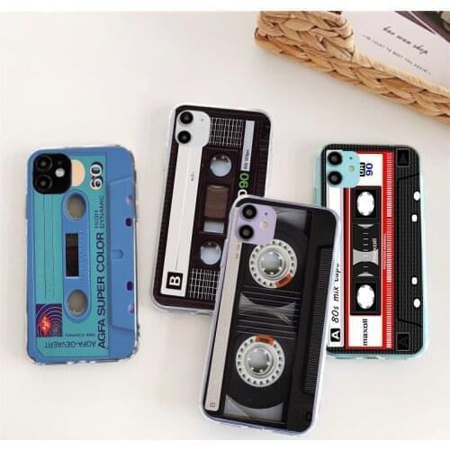 Cassette Tape Retro Style Phone Case For Huawei Honor 8X 10i 20i 10X 9 Lite V40 Play 9A Transparent Protective Back Cover Coque