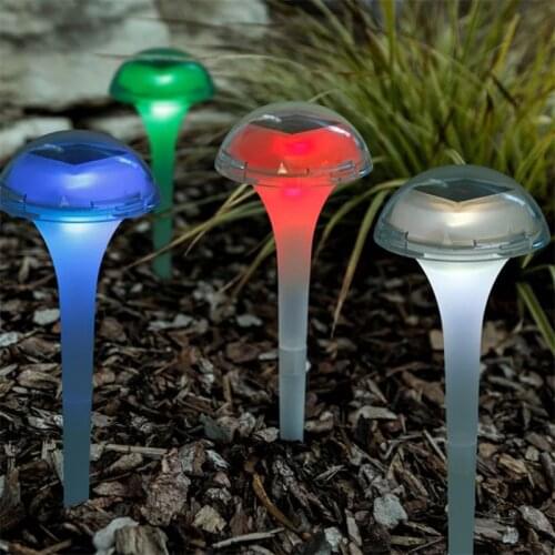 Colorful Solar Mushroom Stake Lights LED Outdoor Lawn Light Decorative Ground Plug Lamp Mushroom Light For Garden Yard Landscape