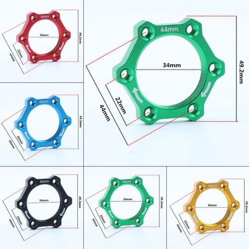44mm Bicycle Bike Rotary Screw Thread Hub Flange Adapter Brake Disc Rotor Base Aluminum Alloy Bike Bicycle Cycling Accessories