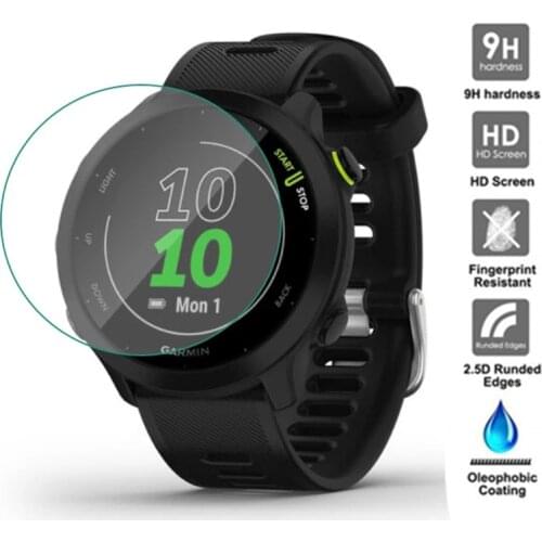 Tempered Glass Protective Film For Garmin Forerunner 55 158 Smart Watch Screen Protector Cover Film