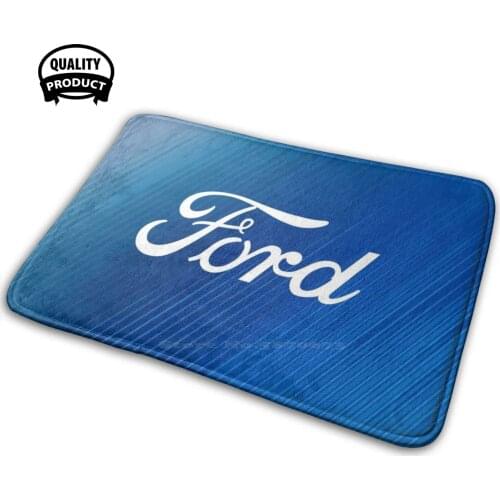 Ford Motors Gradient Logo T-Shirt And More 3D Soft Non-Slip Mat Rug Carpet Cushion Cars Car Automobile Logo Gradient Funky