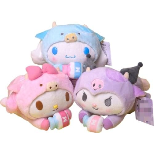 20cm Plush Toy Sanrio Kuromi Mymelody Cinnamorol Onpompurin Prone Position Prone Posture Cute Plush Doll Toy