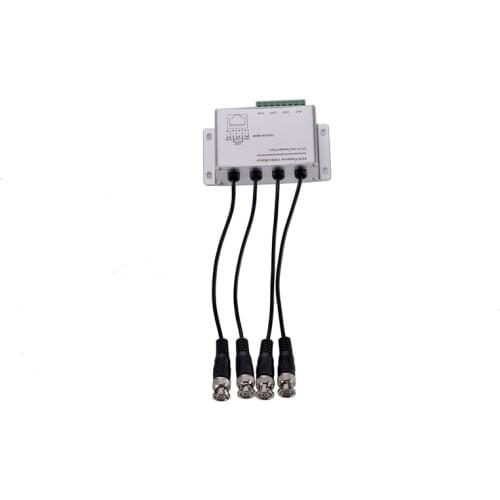 CCTV 4CH Passive Video BNC to UTP RJ45 Coax Adapter Camera DVR Balun 4CH Balun With UTP Cable