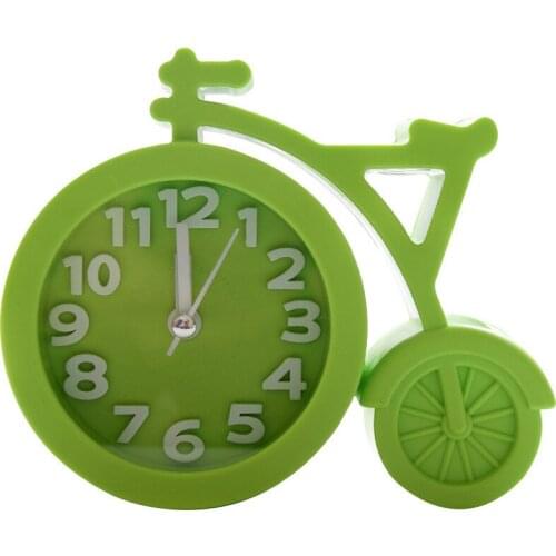 Creative Silent Alarm Clock Simple Cute Bedroom Alarm Clock Mini Portable Timer Bedside Clock Bicycle Model Gift Toys For Child