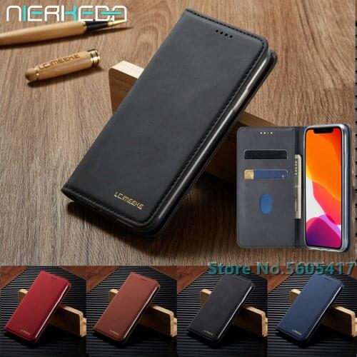 Leather Magnetic Flip Case for IPhone Xr X Xs 11 12 Mini Pro Max Wallet Card Holder Book Cover for IPhone 8 7 6 Plus 5s SE 2020
