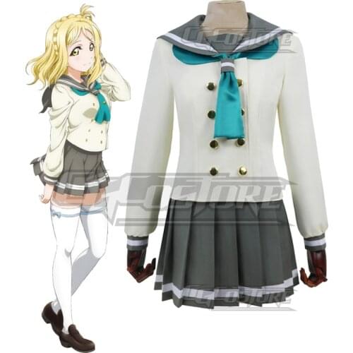 LoveLive! Sunshine! Kanan Mari Ohara Cosplay Costume Anime Dresses Christmas Halloween Free shipping CG040-2