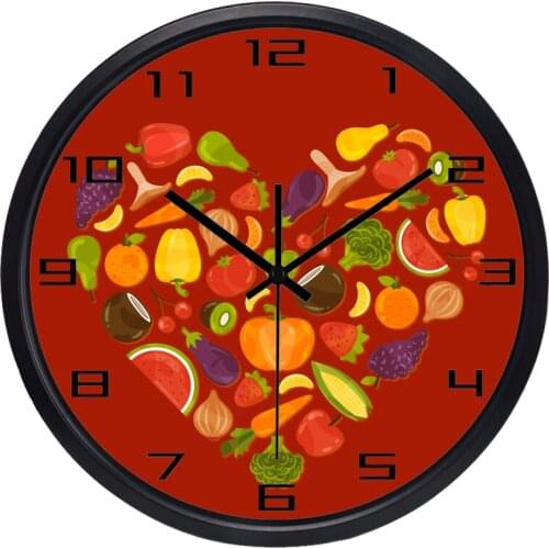 Fruits and Vegetables Fashion Kitchen Wall Clock Design Clock