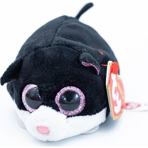 New 4''10CM Ty Beanie Boos Big Eyes Mini Black Cat Plush Dolls Collection Stuffed Toy Boy Girl Child Birthday Christmas Gift