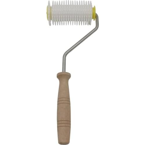 Plastic Roller Type Bee Supplies Propolis Collector Glue Collector Rubber Plate Beekeeping Tools Wooden Handle