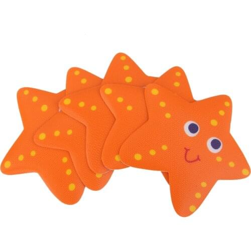 Durable Non Slip Bathroom Applique Bath Shower Safety Starfish Charms Stickers Pack of 5