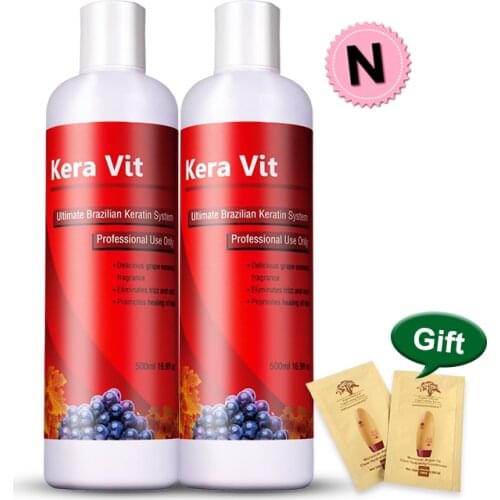 2*500ml Brazilian Keratin Straightening Hair Product 5% Formadehyde Treatment For Repair Damaged Hair and Straight