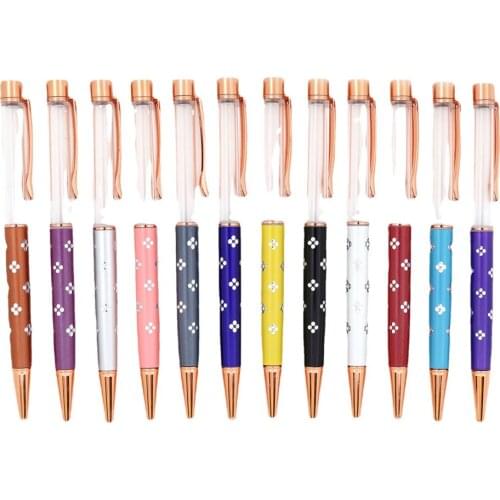 Diamond Crystal Ballpoint Pen Metal Pendant Bullet 1.0mm Black Ink Pen Stationery Office & School Supplies