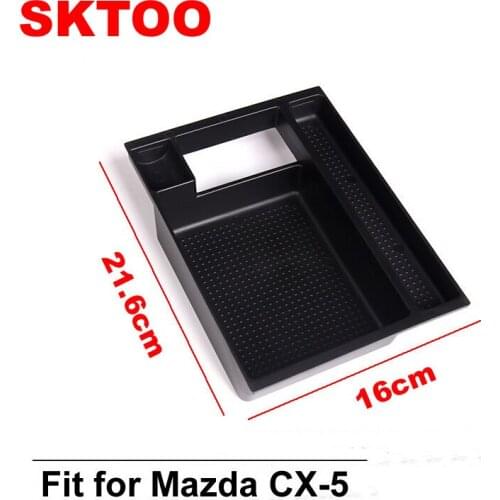 SKTOO Car Armrest Box Storage Central Console Storage Pallet Armrest Container Box For Mazda CX-5 CX5 2013 2014