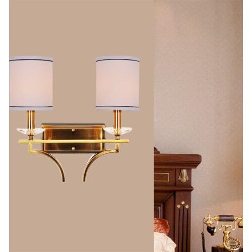 Modern fabric lamparas led lamp loft crystal wall light e14 AC 90-260V home lighting arandela applique murale abajur luminaire